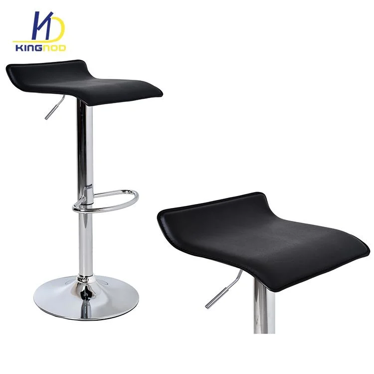 Nordic Modern Adjustable Hard PVC Seat with Chromed Base Bar Chairs