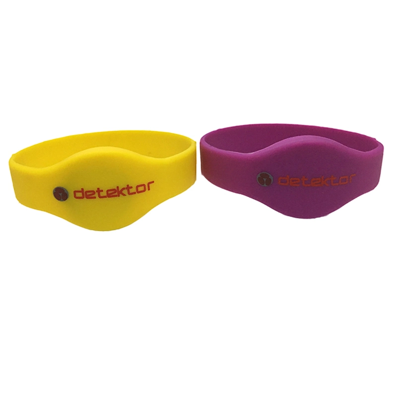 Pulseira de pulseira RFID em silicone com NFC ISO14443A de alta qualidade personalizada