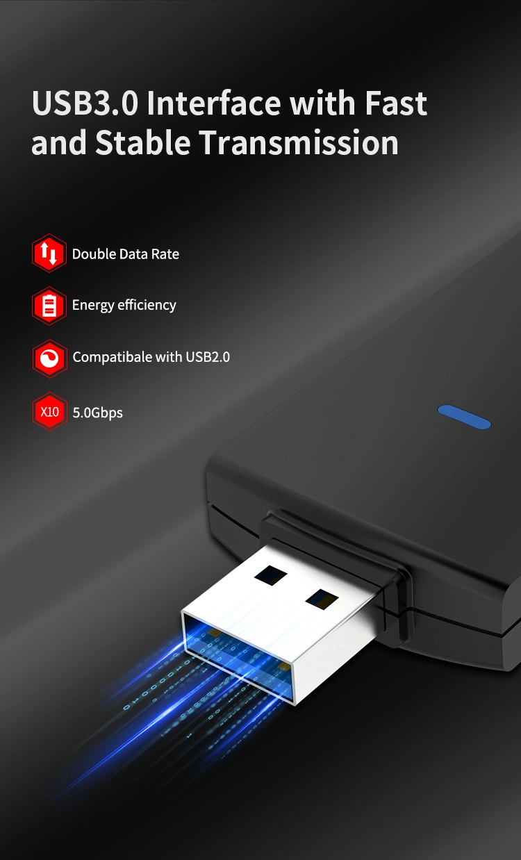 802.11AC adaptateur USB sans fil double bande 2,4 GHZ 5GHz 1900Mbits/s carte réseau WiFi Dongle USB WiFi