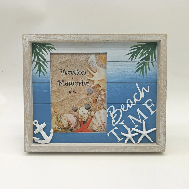 Wholesale/Supplier Souvenir Nautical Picture Frame Beach Wood MDF Photo Frames