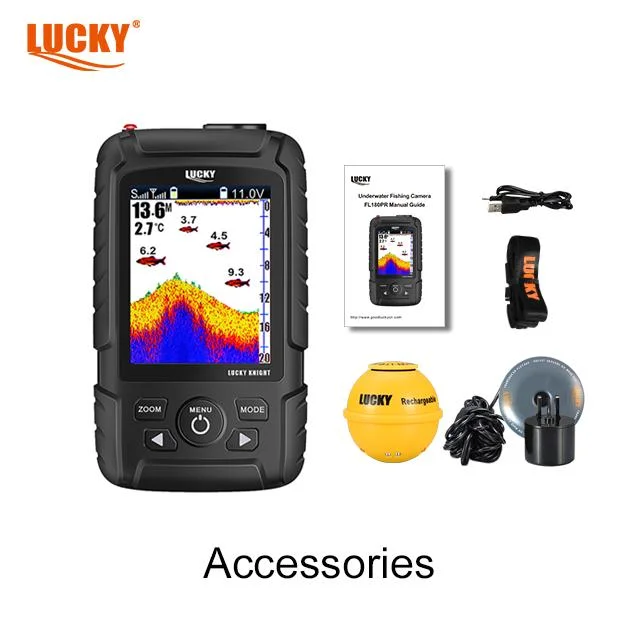 Lucky Fish Sonar FF718lic-Lat Colored DOT-Matrix Display Fish Finder Bow Mount