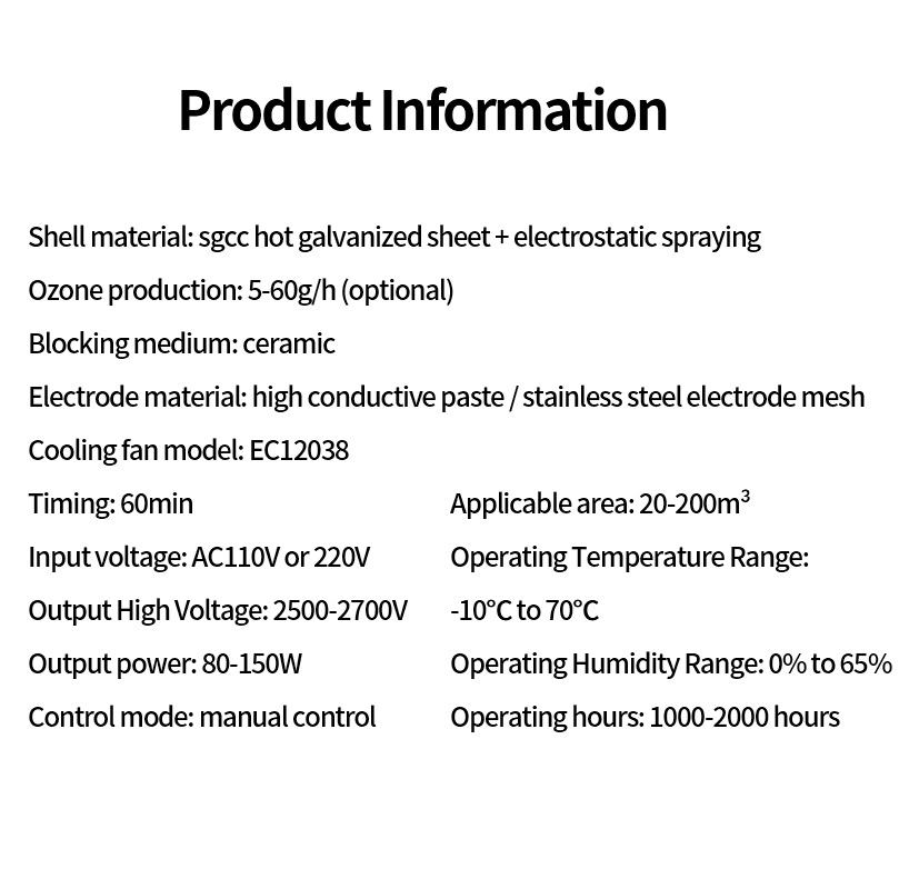 High quality/High cost performance Portable 20g Ozone Generator Machine