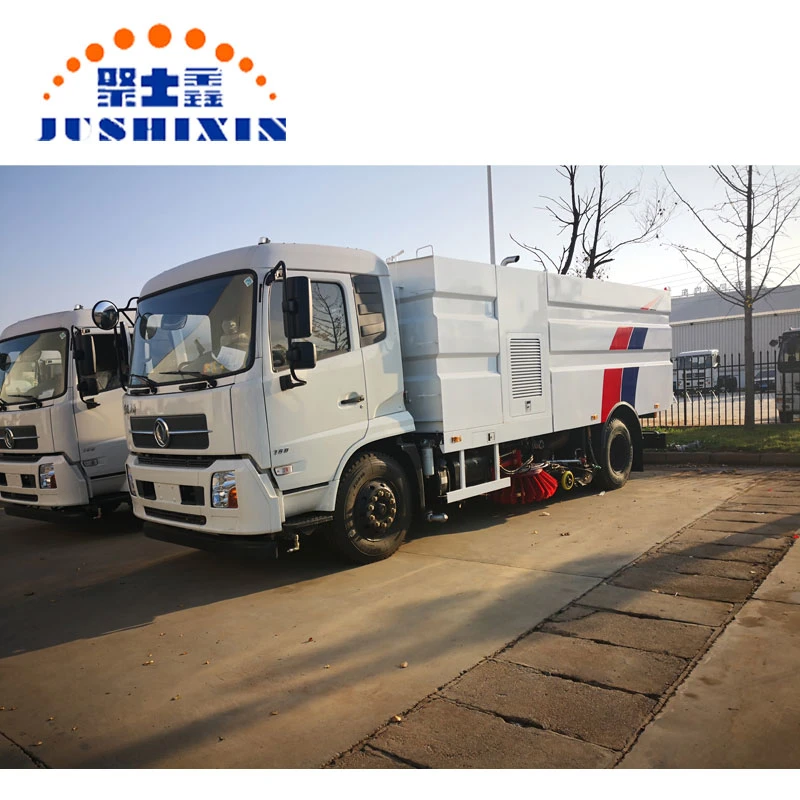 Dongfeng White 4*2 180HP Water Spray City Sanitation Clean Road Street Sweeper Truck