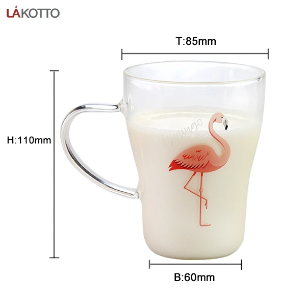 New Lakotto Rectangular Candle Holders Champagne Ice Cream Double Wall Glass Cup Mug