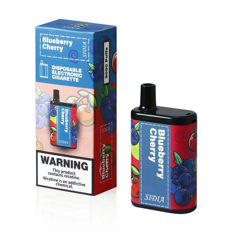 Comercio al por mayor Sidia 3000 inhalaciones de malla de la bobina de Vape desechables Blueberry Cherry