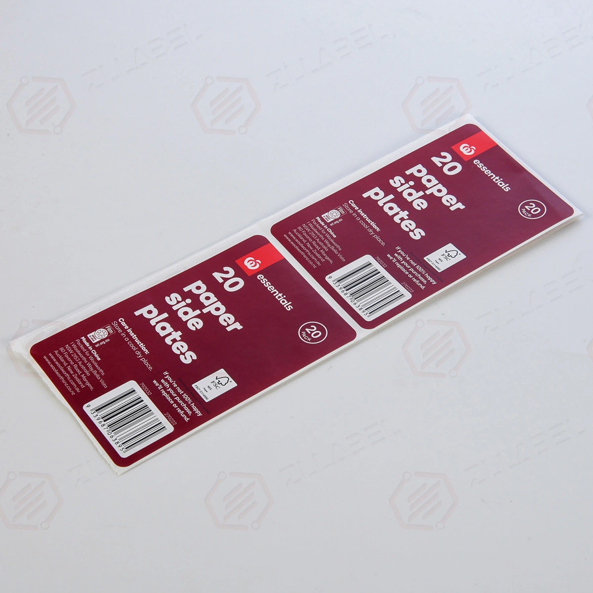 Custom FSC Certificate Waterproof Packaging Label Sticker