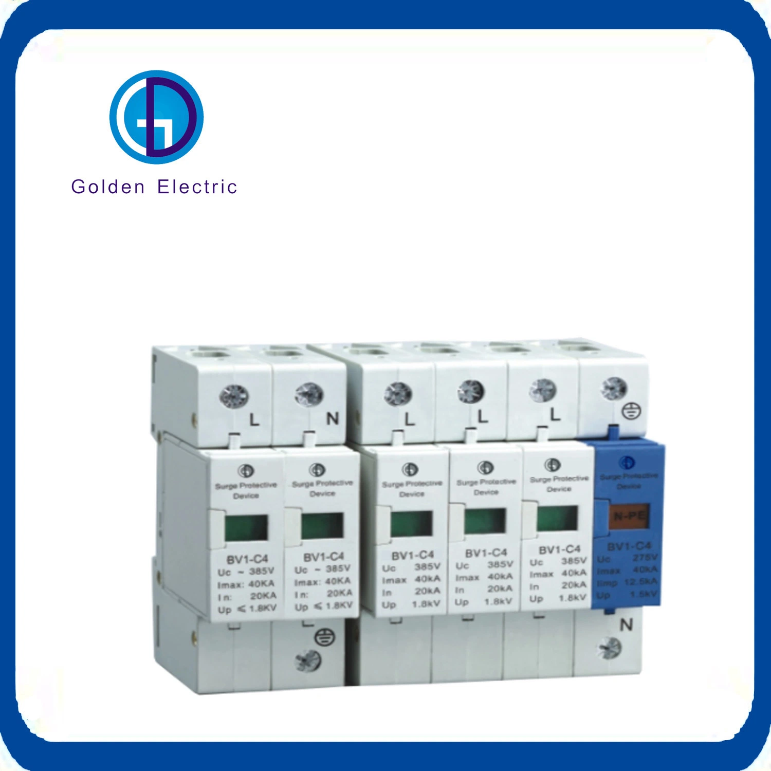 Power Surge Protection Devices 380V Solar AC SPD Electricity Safety House Lightning Arrester