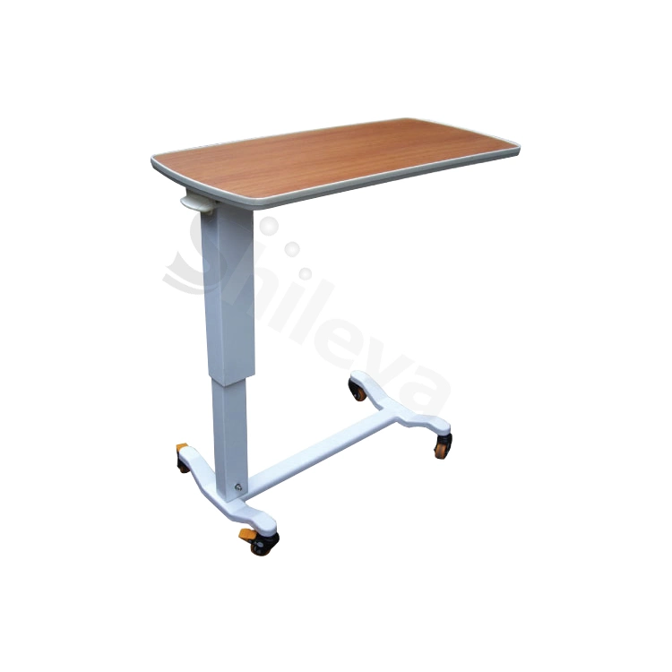 Hi-Low Adjustable ABS Bedside Dining Gas-Spring Laptop Overbed Table for Patient