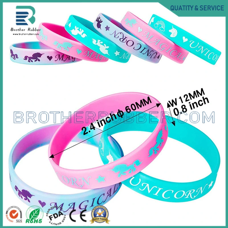 Custom Wrist Band Bracelet Rubber Silicon Wristbands with Message or Logo