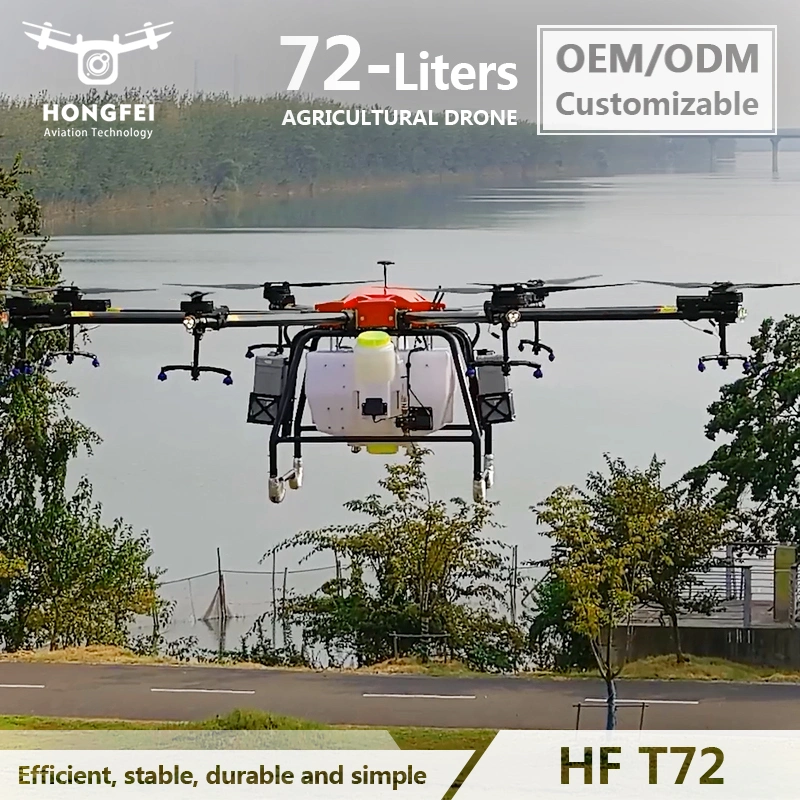 Dron Agricola Precio 72L Farm Crop Agriculture UAV Pestizid-Sprühen Drohne 8-Achsen Drohnen Fumigadores landwirtschaftlicher Drohnenrahmen für Agri Agro Sprühen