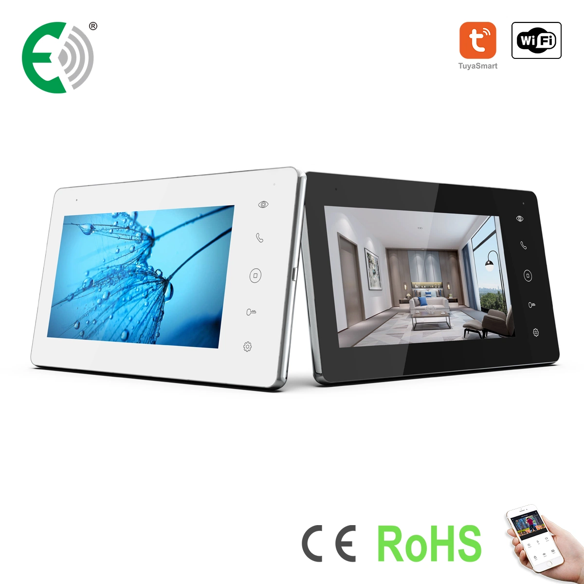 IP&WiFi Video Doorphone with Touch Screen Support Onvif IP Cameras