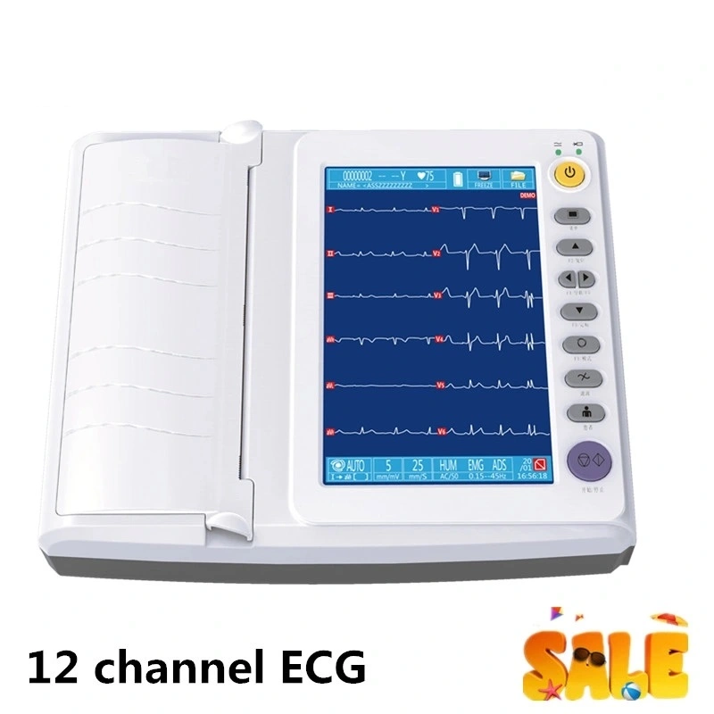 Rl-8122 Medical Touch Screen ECG Machine Smart Portable Electrocardiogram 12 Channel Portable ECG