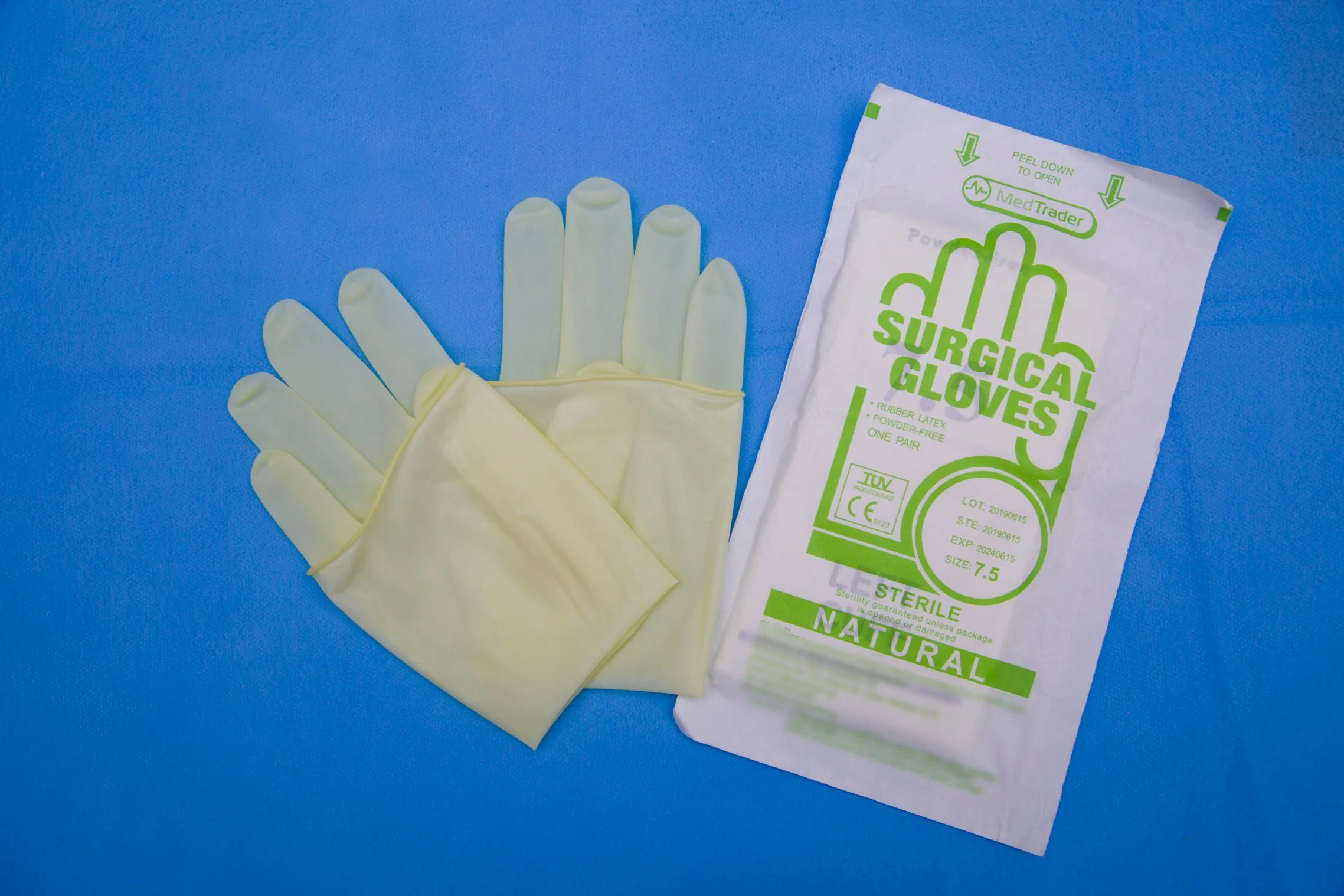 Disposable Sterile Latex Surgical Glove Powdered