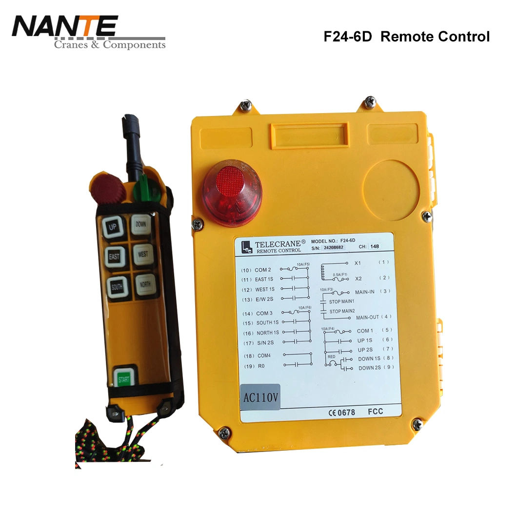 Controlo remoto de gruas digitais sem fios IP65 Crane DC 12/24/48V