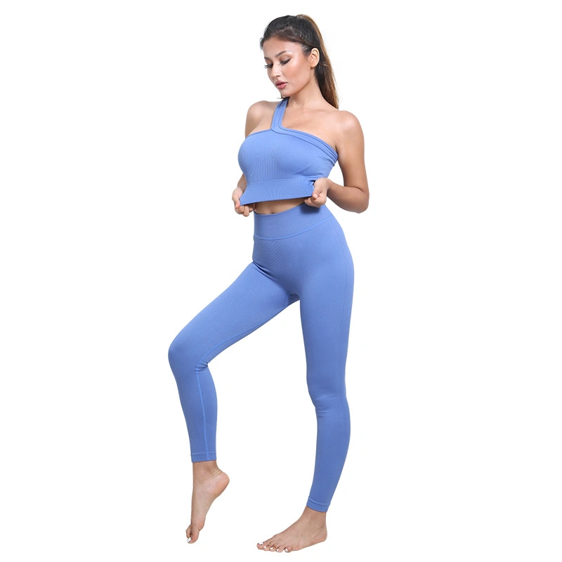 Women's Running Set Sports Fitness Wear Casual Sports Wear Yoga Exercise Women's Rib Stripe Gym Yoga Wear