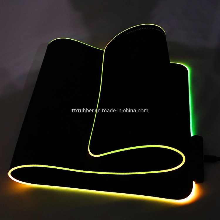 Custom Extended Large Mousepad RGB LED Glowing Keyboard Mat Natural Rubber Gaming Mouse Pad Gamer Computer Accessories