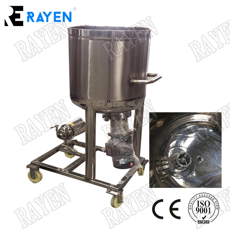 Stainless Steel Emulsify Tank Inline High Shear Mixer Homogenizer Mixing Tank for Hand Sanitizer Gel Alcohol