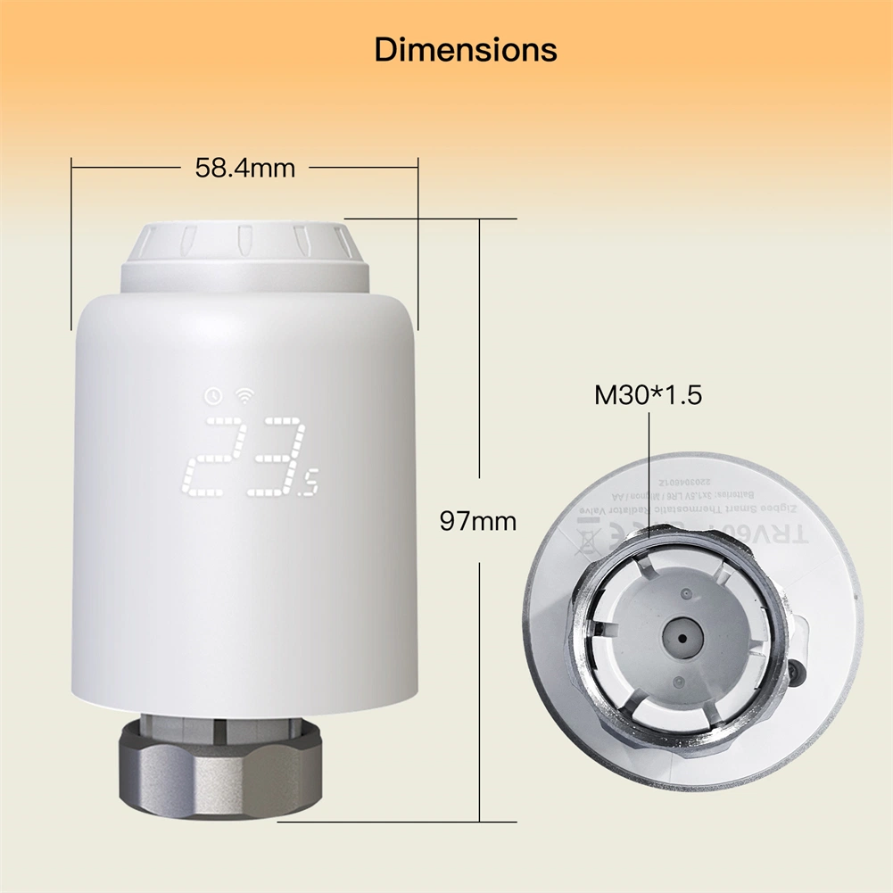 Actuadores de válvula termostática de radiador Tuya Smart Zigbee Smart Life Wireless Control remoto Control de temperatura del termostato de calefacción de casa