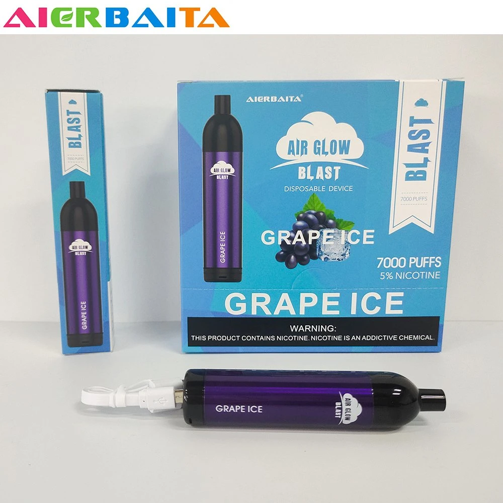 Europa mercado desechable VAPE 7000 Puffs 2% 0% cigarrillos electrónicos VAPE