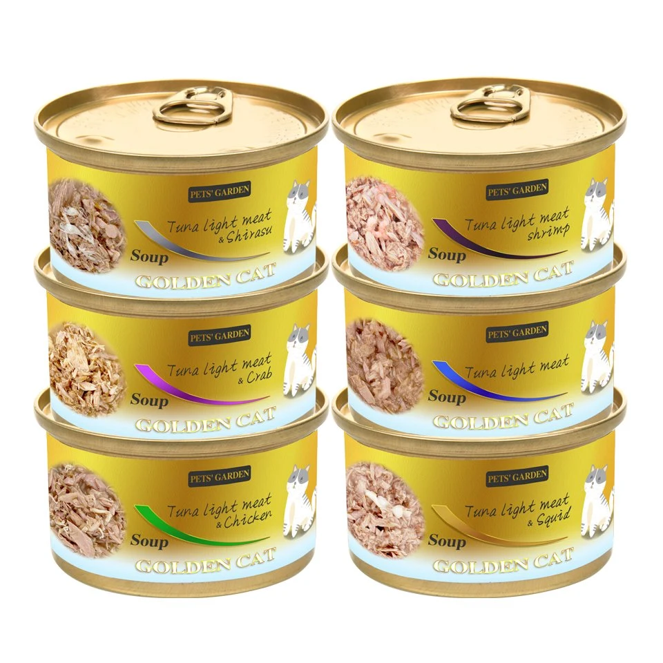 100% Natural Real Meat Tuna Chicken Gravy Wet Cat Food for Pet