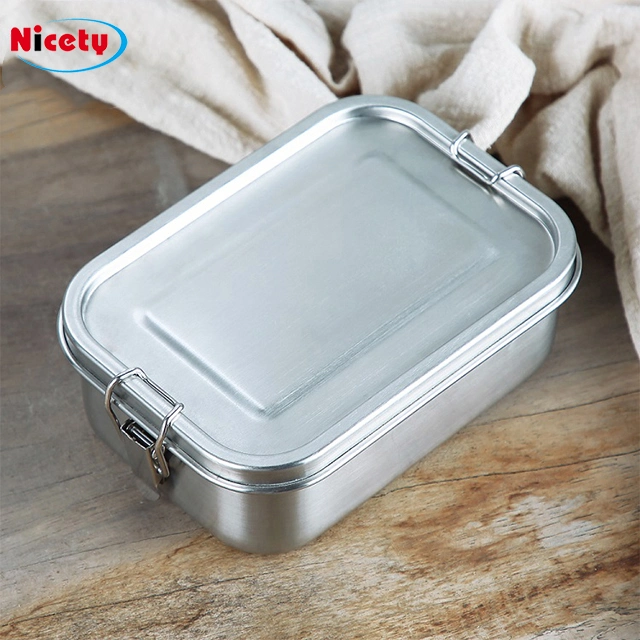 Insulated Biodegradable Tiffin Box Leakproof Camping Food Storage Container with Stainless Steel Lunch Box