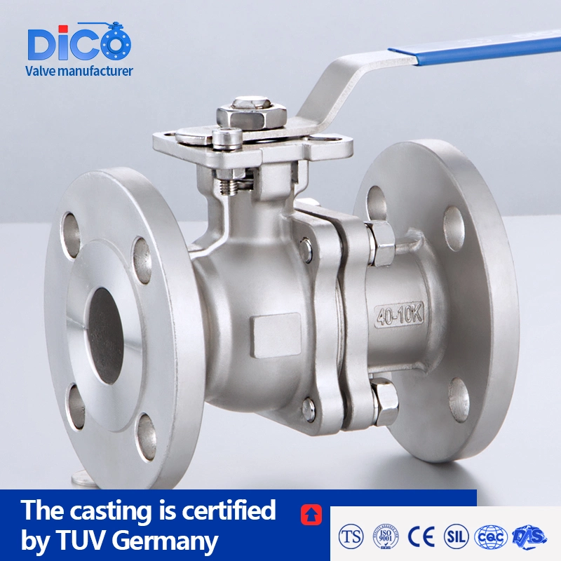 DN50 Stainless Steel Ball Valve Scs13 Scs114 with High Platform Industrial 2PC Flanged Ball Valve