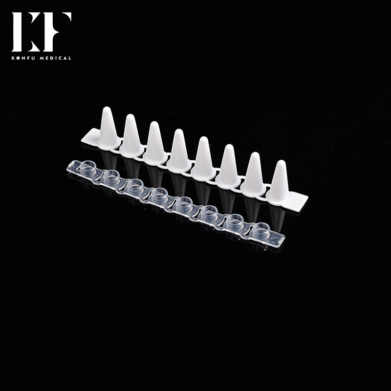 Lab Utensils High quality/High cost performance PCR Tubes White 8 Strip PCR Tube with Cap