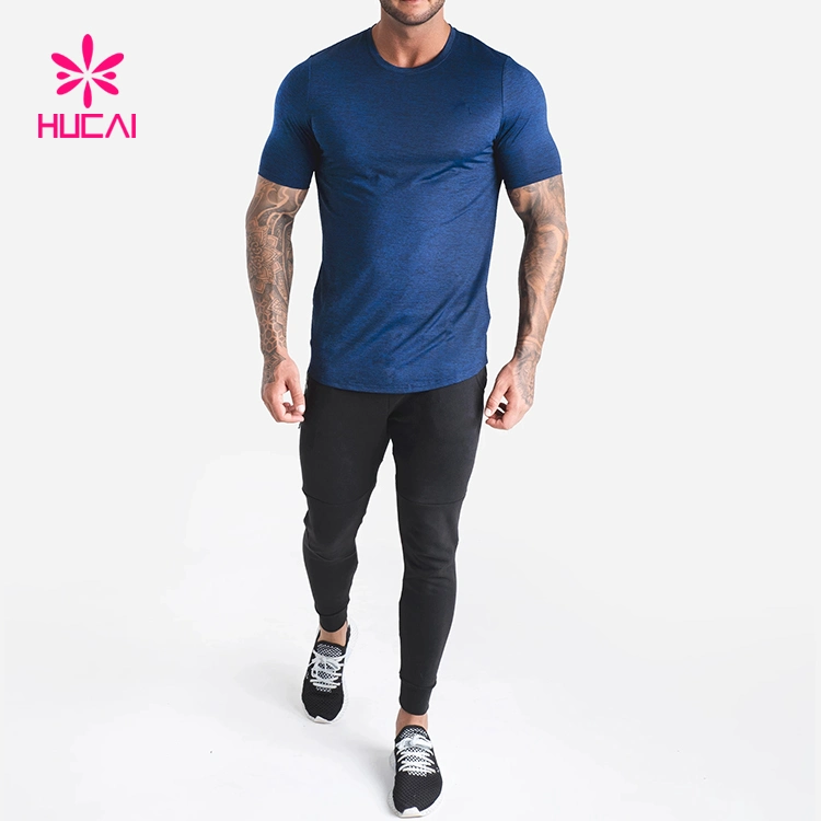 El desgaste de entrenamiento personalizado camiseta Slim Fit hombres ropa de gimnasia