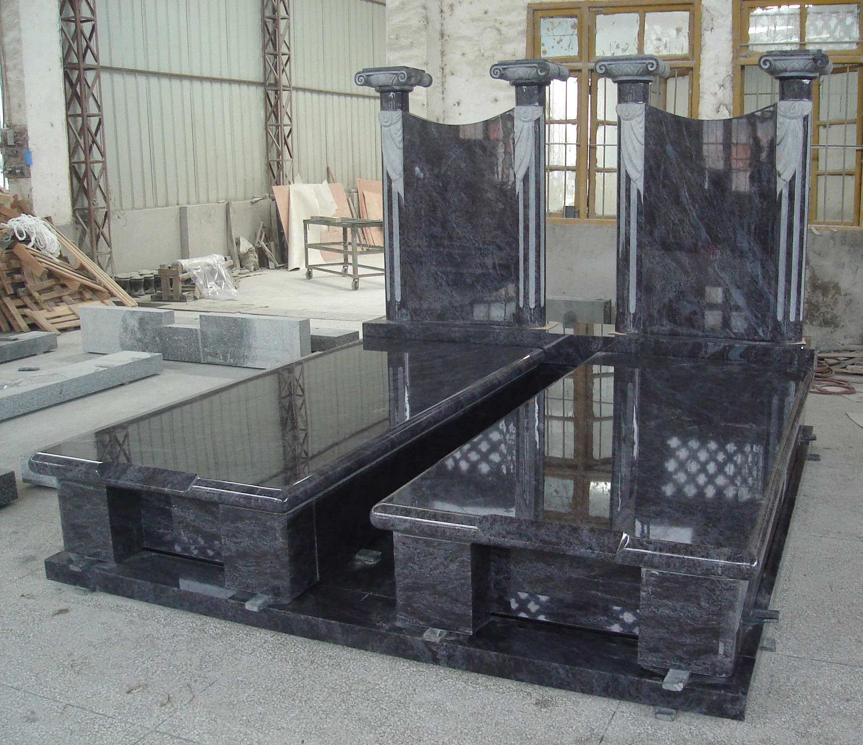 Wholesale Price Black Granite Funeral Headstones Tombstones Monument