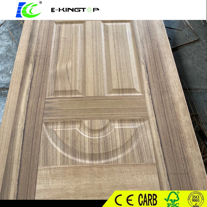 Natural Wood Veneers Oak /Sapele /Teak Molded HDF Door Skin of 3.0-4.0mm