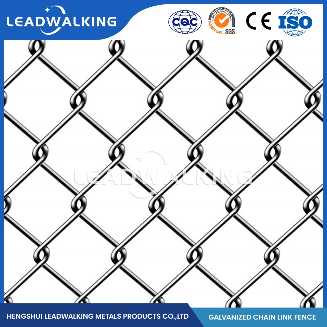 Leadwalking Chain Link Fabric Custom Black Chain Link Fence Manufacturing China Practical Mesh Fabric Polyester Diamond Mesh