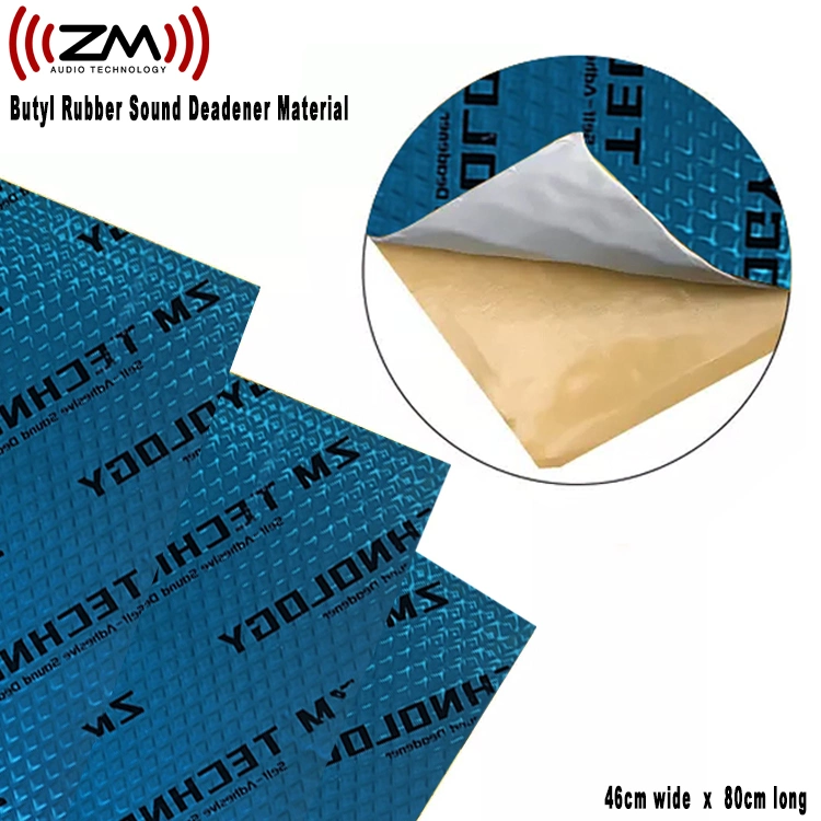 2.5mm Car Heat Insulation Cotton Foam Sound Absorption Deadener Mat Customizing Sound Deadener Pad Asphalt Normal Single Side Self-Adhesive Sheet for Cars