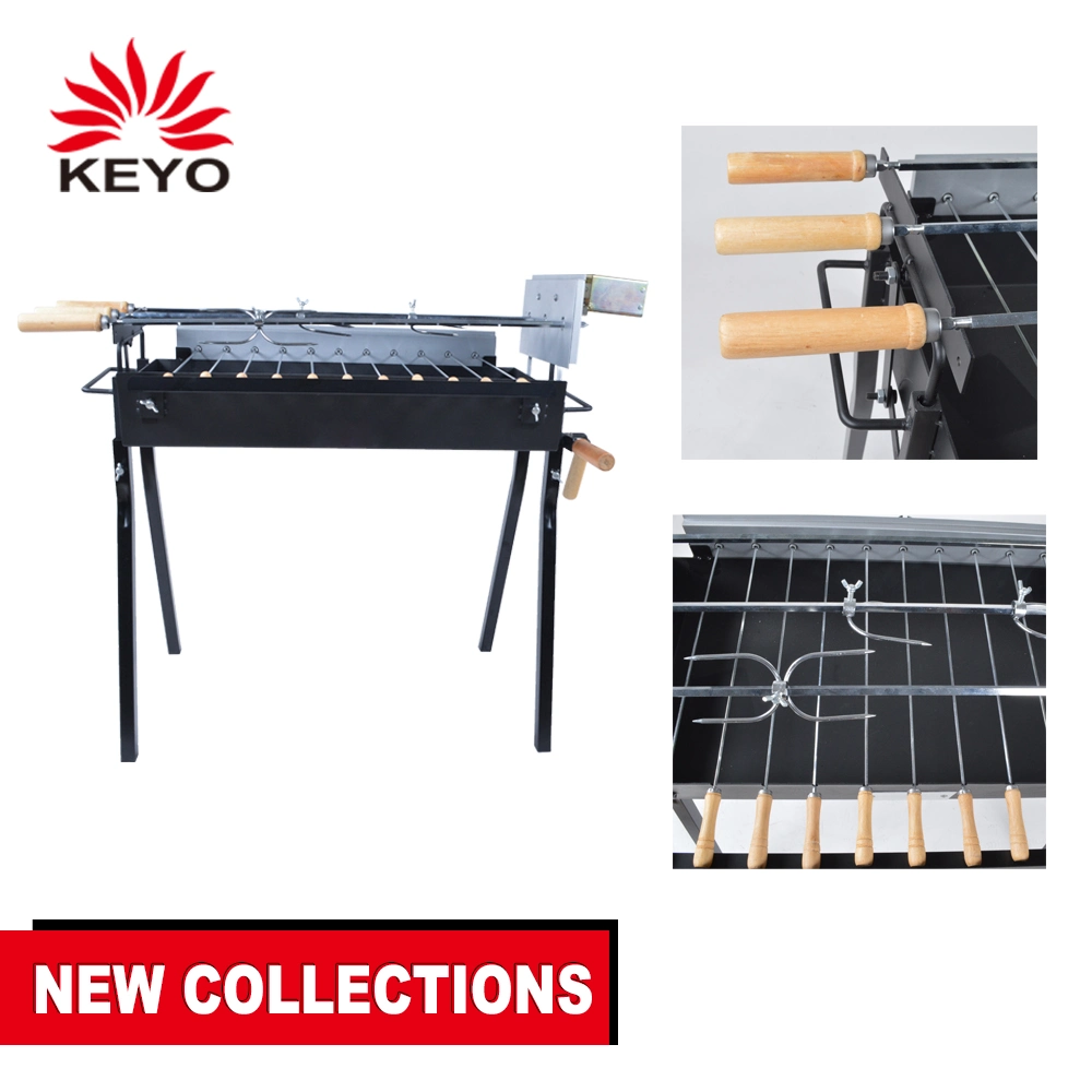 Machine Charcoal Rotating Electric Skewer Automatic BBQ Grill