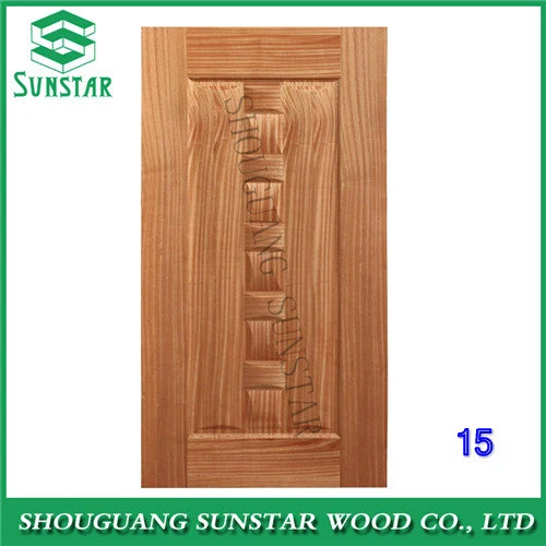 Panel de puerta de moldeado de chapa natural impermeable MDF y HDF/PVC/WPC piel puerta