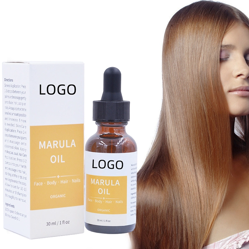 OEM ODM Protección térmica Serum Negro crecimiento del cabello Castor orgánico Aceite de marula