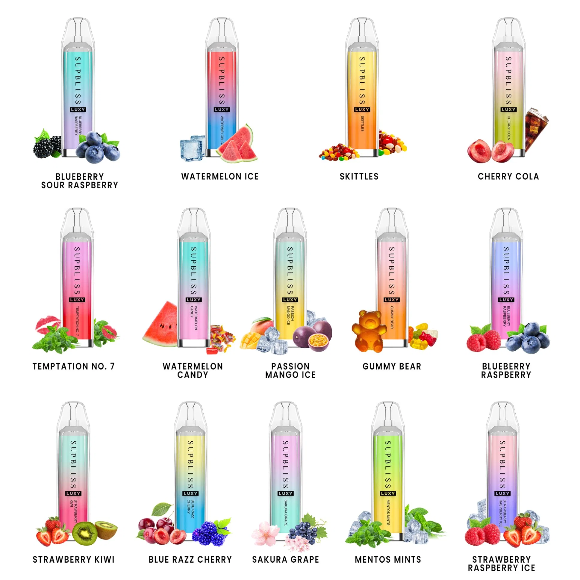 Fumot Factory Wholesale/Supplier Supbliss Luxy 4000 Puffs Mesh Coil Crystal Bar Disposable/Chargeable Vape