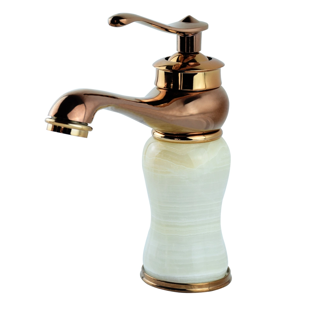 Designer Jade Ware Deck Mounted Brass Basin Mixer Faucet