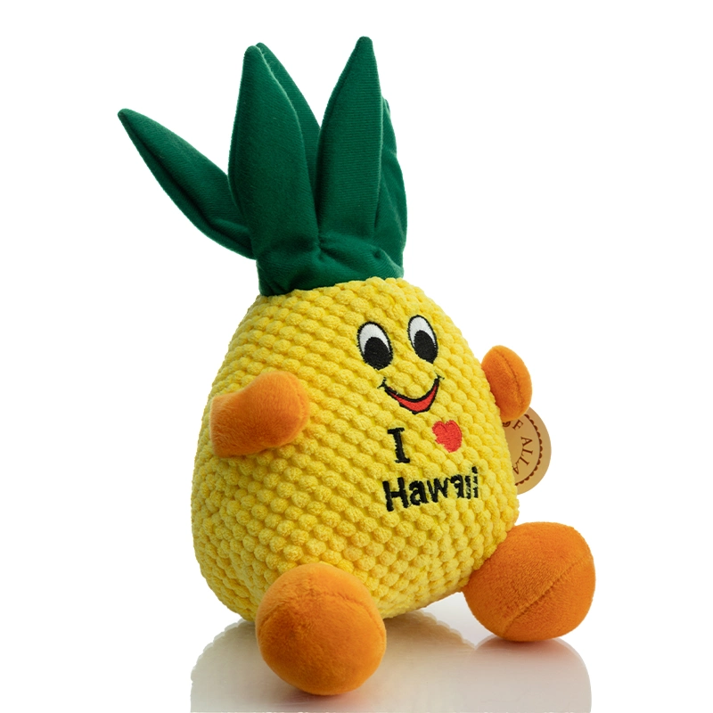 Cadeau promotionnel OEM 20cm mignon soft bourré d'ananas de jouets en peluche de fruits tropicaux