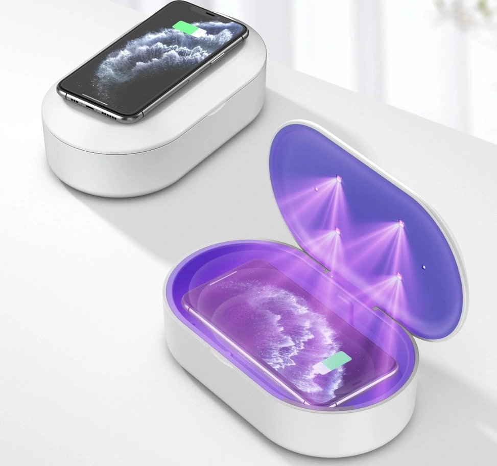 Mobile Phones Sanitizer Box UV Light with Wireless Charger