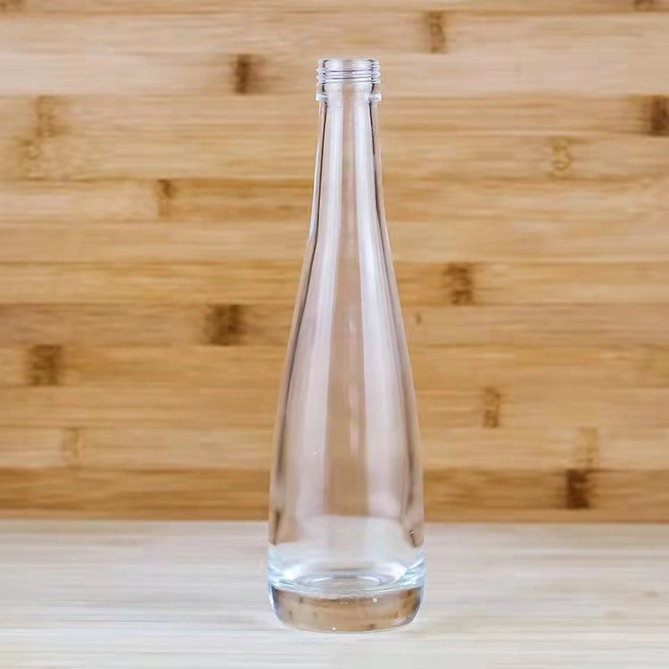 330ml 500ml Soft Beverage Glass Water Bottle Clear Juice Bottle with Lid