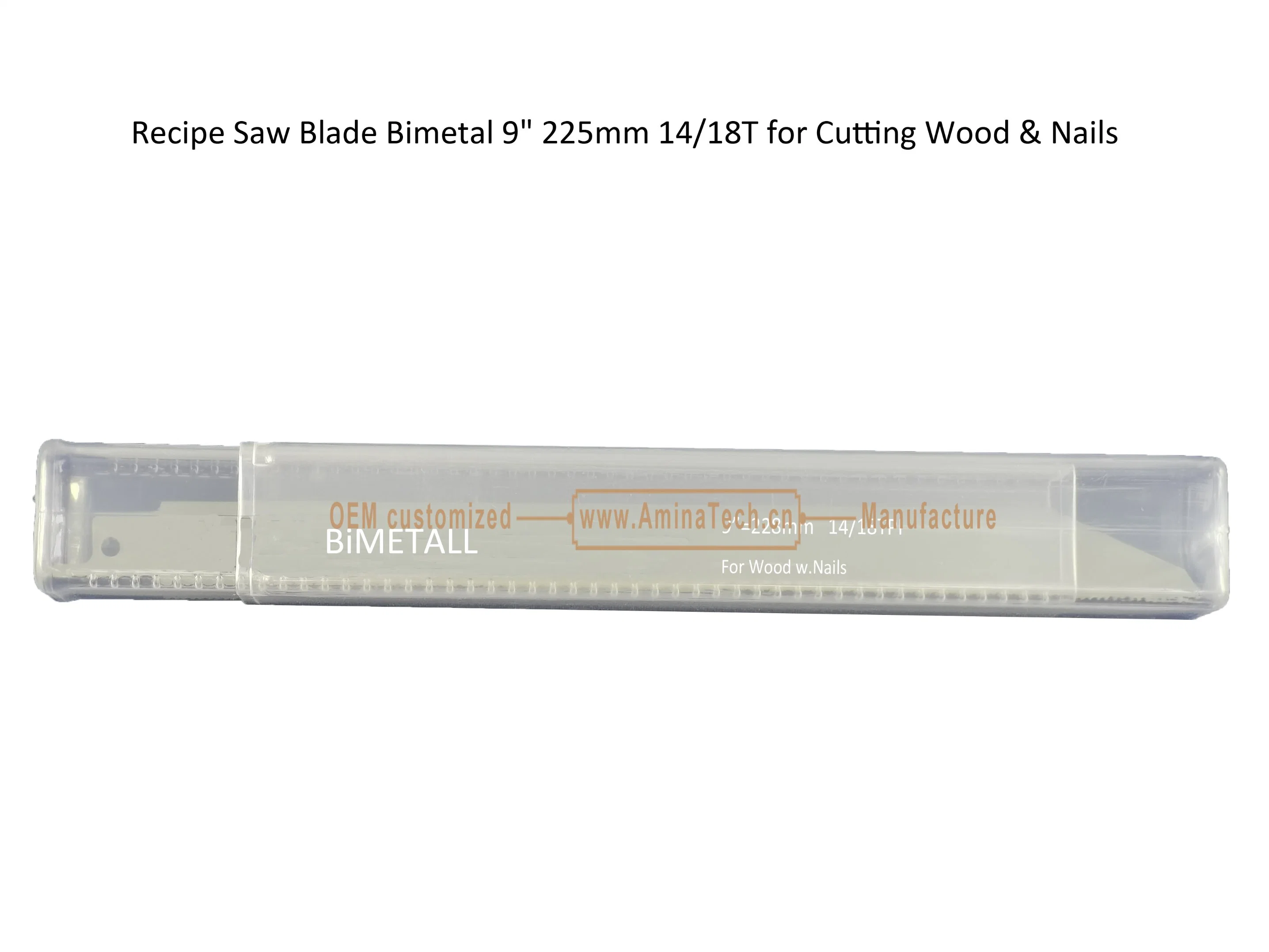 Recip Saw Blade Bimetal M42 8% cobalt Demolition for Cutting Steel Tube, Metal Sheet and Hard Wood Size:9"225mm14/18T