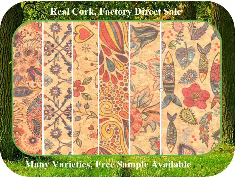 Factory Wholesale Pure Cork Fabric for Bags Decrationshs-Cl-080
