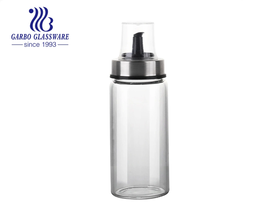 Juego de botellas de aceite de vidrio transparente Cocina SAL condimento mezcla de condimentos Frascos frascos frascos almacenamiento de recipientes con tapa