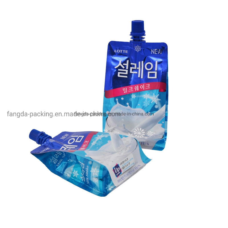 Plastic Pouch with Spout Tap Foil Retort Juice Beverage Wine Frozen Cocktail Alcohol Drinking Liquid Margarita Baby Food Squeeze Nozzle Spout Pouches