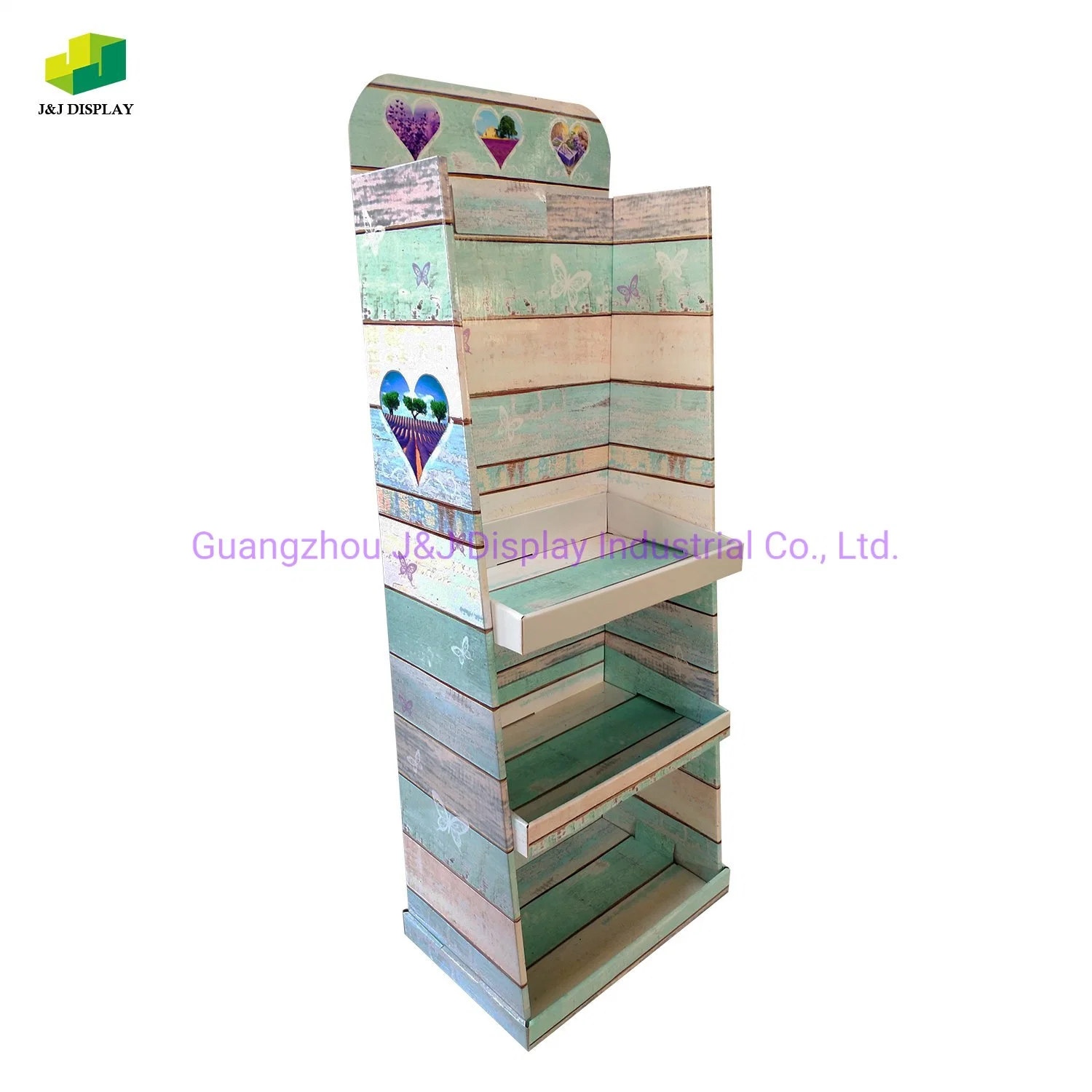 Customized Cardboard Promotion Retail Store Advertising Exhibition Pop Foldable Floor Display Stand