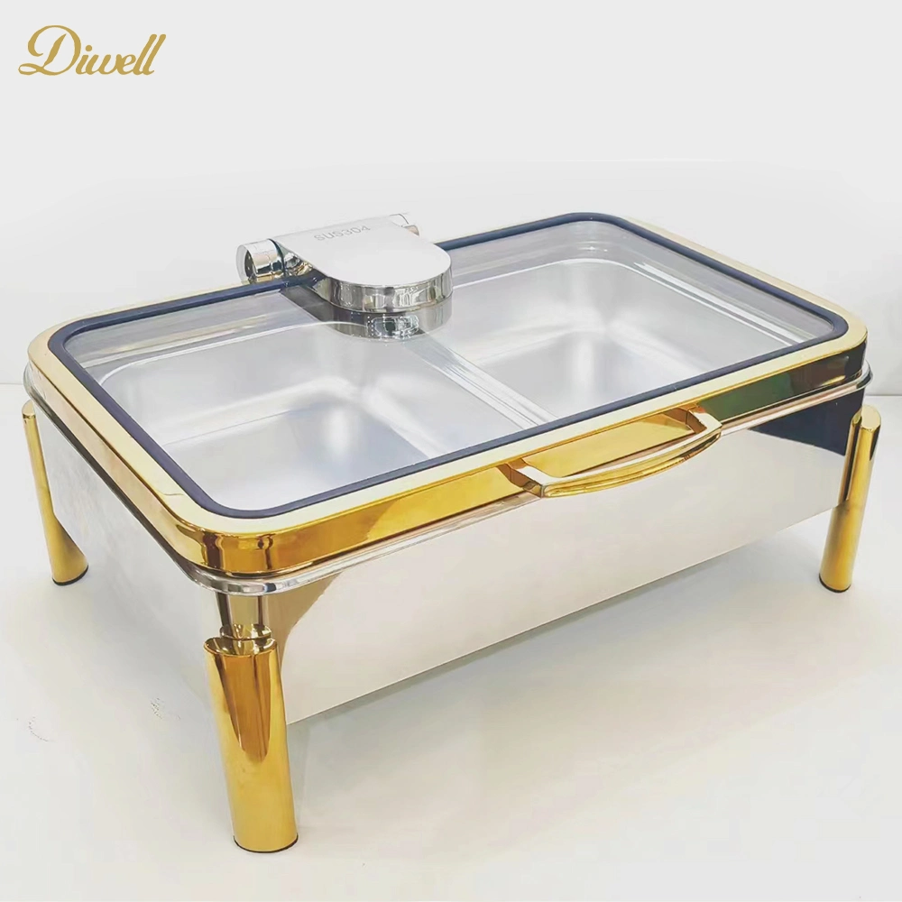 Original Factory New Design Luxury Gold Buffet Server Chafing Dish