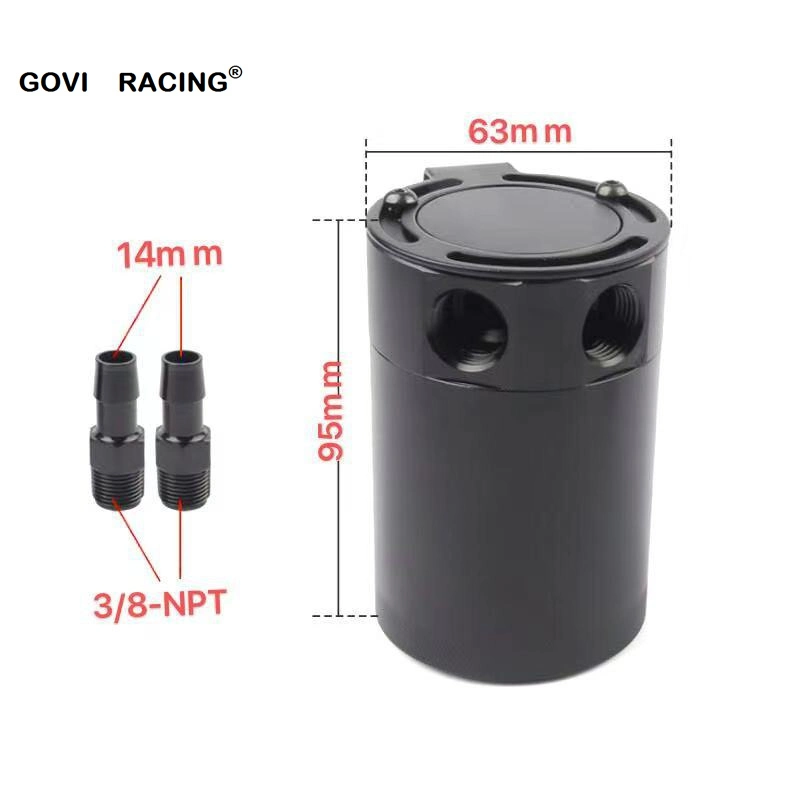 2-Port Universal Oil Catch Can Tank Racing desconcertado