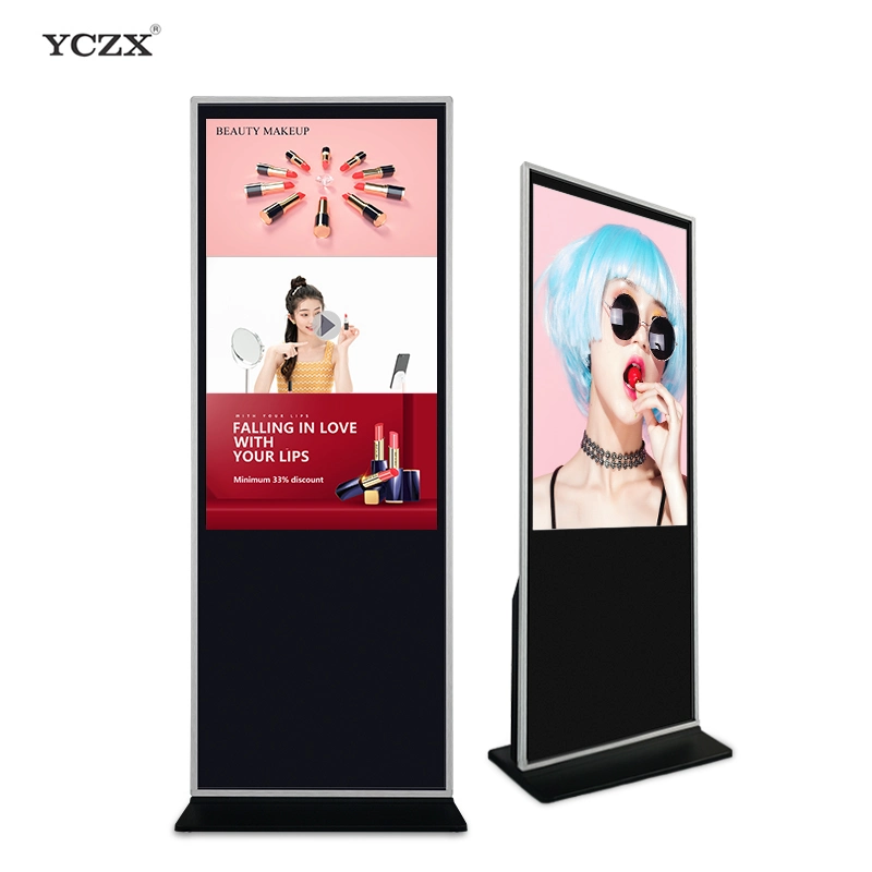 43 Inch Advertising Floor Stand IR Touch LCD Display Media Player