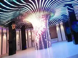Alto brillo de Cristal en Color de Pared de vídeo LED moviendo la publicidad de la pantalla LED pantalla LED de interior de la pared de vídeo transparente
