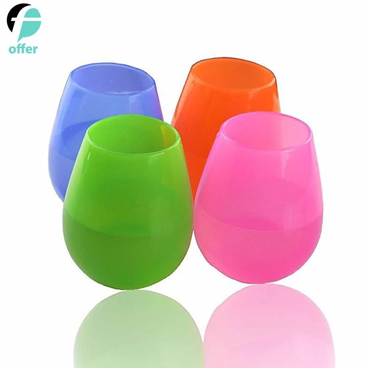 Silicone Beer Cups Silicone Wine Glasses Unbreakable Collapsible Stemless Beer Whiskey Cocktail Cups